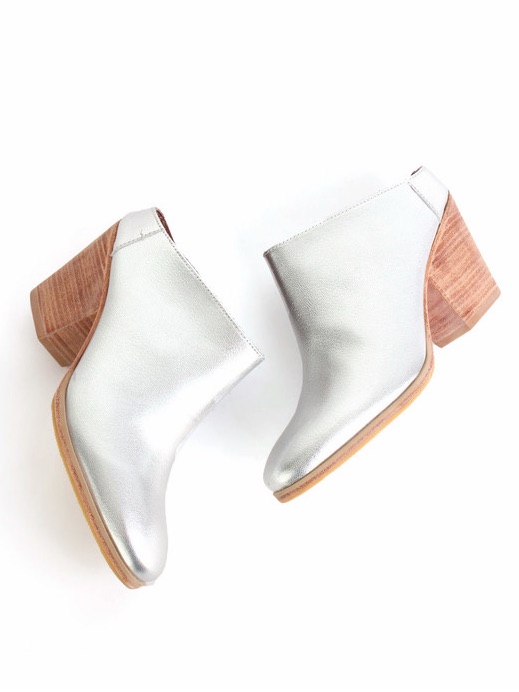 Rachel Comey Mars Mule In Silver Kidskin | Size 9
